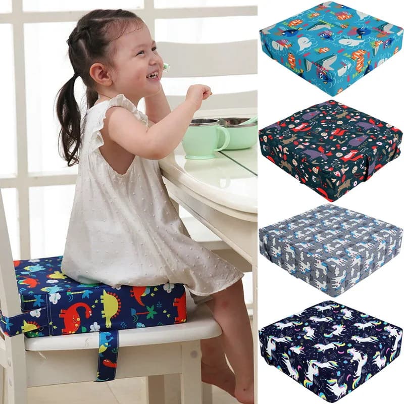 Cuscino rimovibile per seggiolino per bambini, regolabile, antiscivolo, cuscino per seggiolino da pranzo per bambini, cuscino impermeabile per