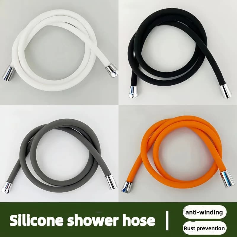 Nuovo 1.5/2M Silicone Flessibile Tubo Doccia Anti-Avvolgimento Estensione Tubo Ad Alta Pressione Soffione Tubo Bagno Rubinetto Accessorie