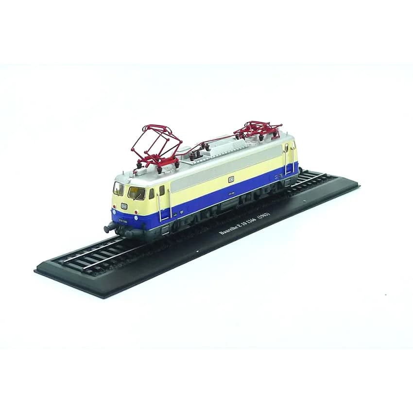 Modello Classico Retrò di Locomotiva Elettrica E 10.12 del 1962, Scala 1/87, Pezzo da Collezione per Arredamento Casa