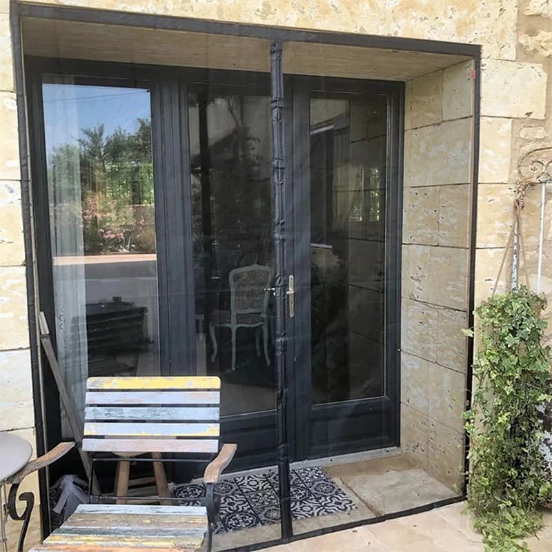 TYFM Nero Forte Magnetico Grande Schermo per Porta Zanzariera Tenda per Porta Dimensioni Personalizzate Controllo Antizanzare Pavimentazione Esterna