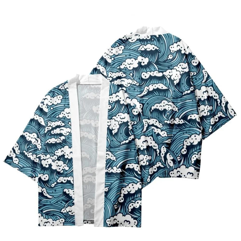 Classico giapponese Ukiyo-e Stile 3D Grafica Donna Kimono Summer Beach Moda Cardigan da uomo Outdoor Casual Stile Harajuku Haori