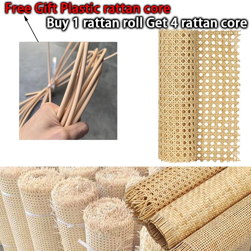Rotolo di tessitura di canna in rattan naturale 40/45/50/55 cm di larghezza Rotolo di rattan di grandi dimensioni, tessuto in rattan materiale per