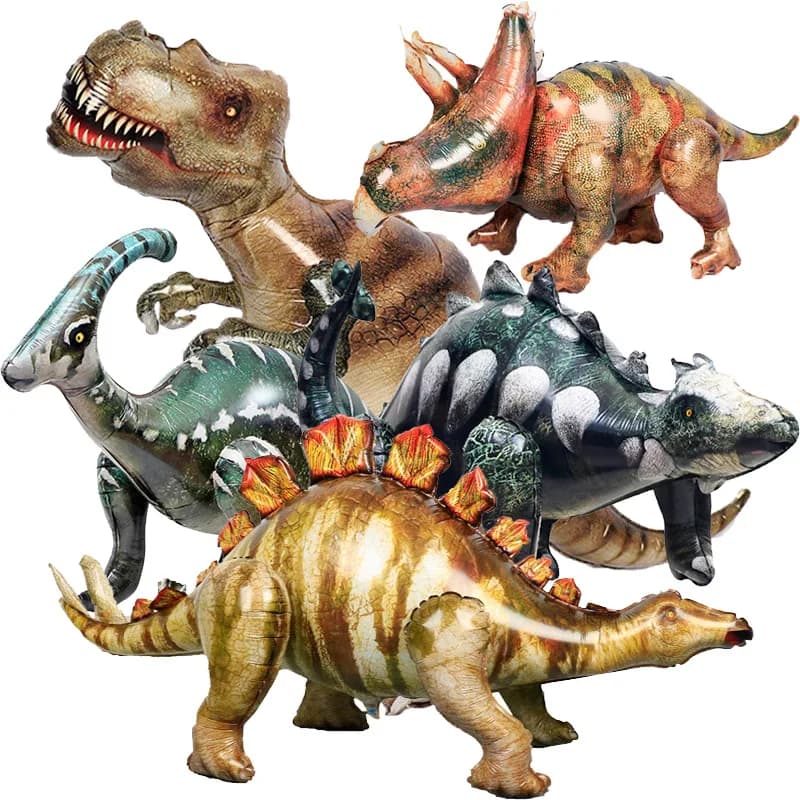 Palloncino gonfiabile gigante di dinosauro in piedi Tyrannosaurus Rex Triceratops Palloncino Dino Forniture per decorazioni per feste di compleanno