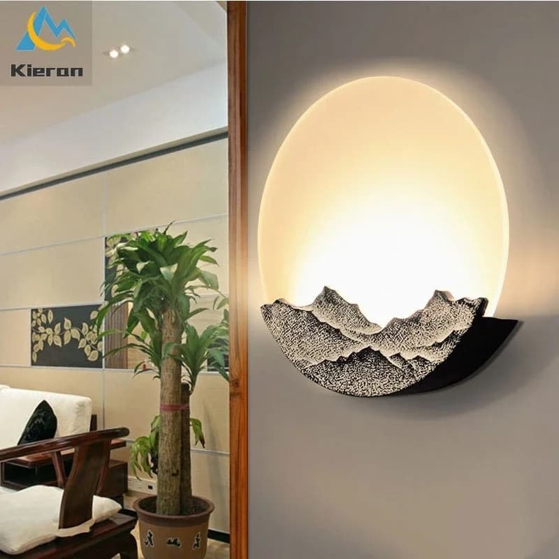 Lampada da parete moderna a LED semplice lunare Camera da letto Studio Ristorante Hotel KTV Lampada da parete da comodino Decorazione del soggiorno