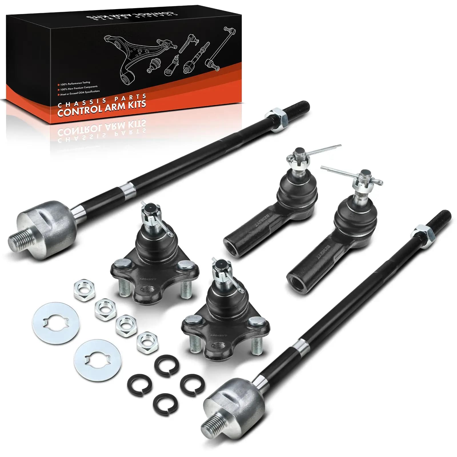 Set di bracci di controllo esterni per asse anteriore Frankberg da 6 pezzi per Toyota Celica Cabriolet T18 e Celica Coupé, 1989–1993, EV286, ES2382