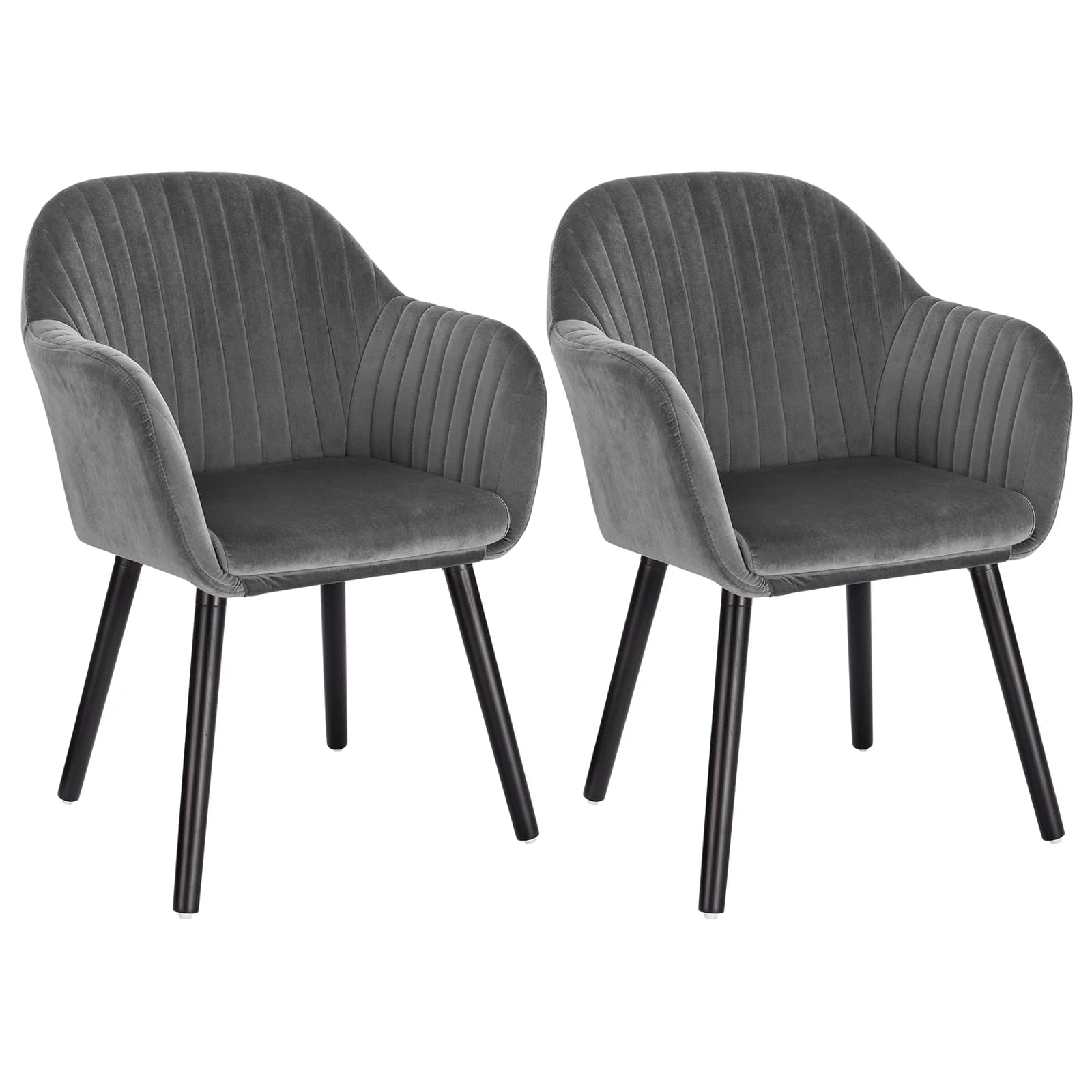 WOLTU Set di 2 Sedie da Pranzo con Braccioli e Schienale Imbottito, Sedia Angolare per Soggiorno, Reception, Cucina, Casa
