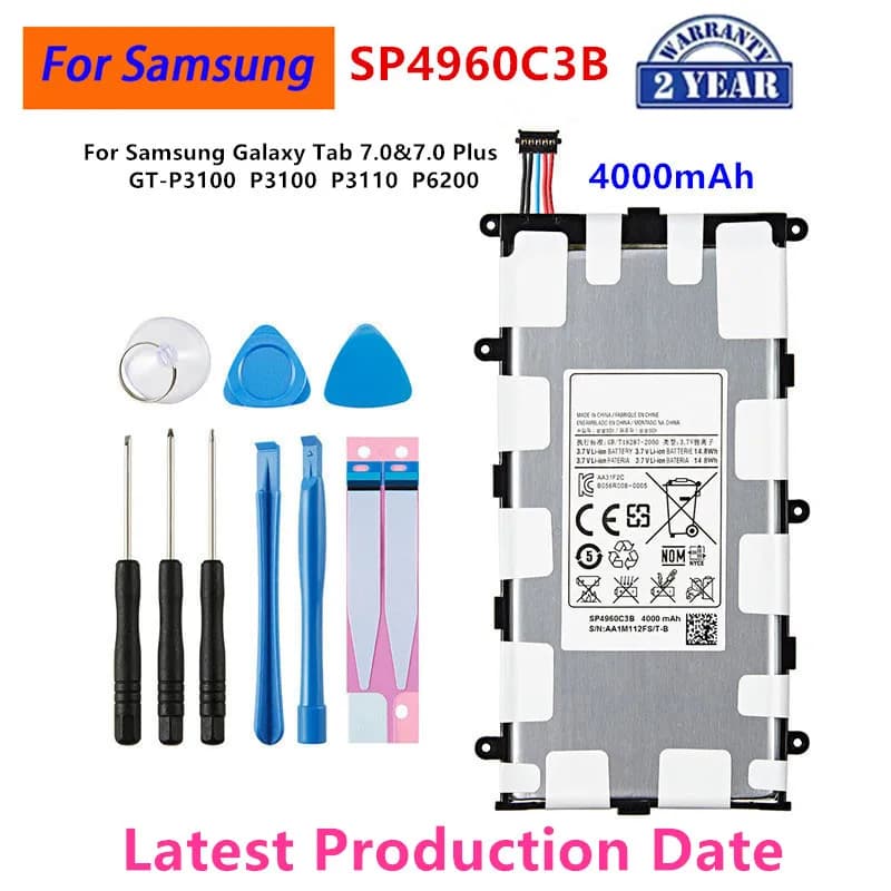 Brand New Tablet SP4960C3B Batteria 4000mAh Per Samsung Galaxy Tab 2 7.0/7.0 Plus GT-P3100 P3100 P3110 P6200