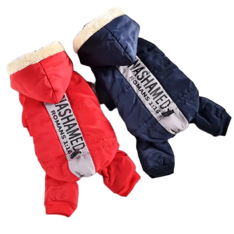 Parka impermeabile per cani addensare vestiti per piccoli cuccioli Yorkie Pugs giacca con cappuccio antivento S XXL tuta per gatti da compagnia