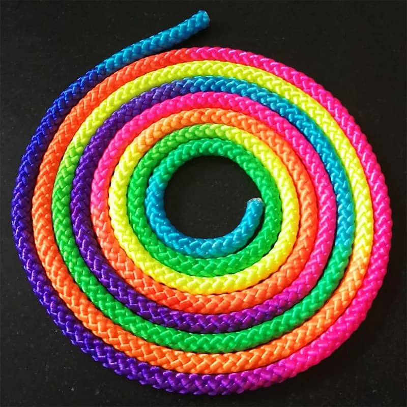 3m Colorful Rainbow Colors corda per ginnastica ritmica corda per ginnastica di colore Fine Fine puntelli per ginnastica ginnastica Pentathlon