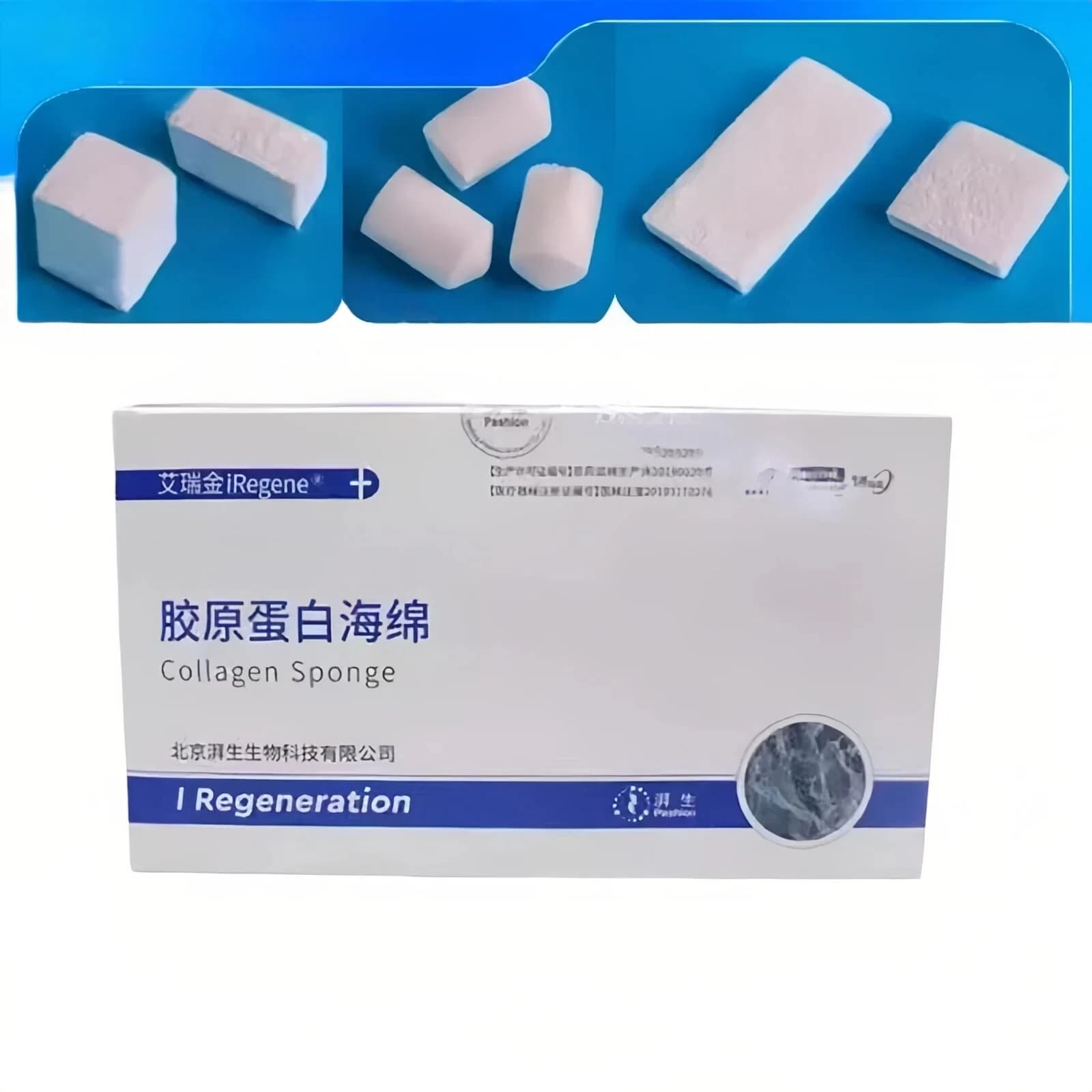 Spugna di Collagene Dentale, Matrice Emostatica Assorbibile - Fogli e Forme a Tampone per Chirurgia Orale