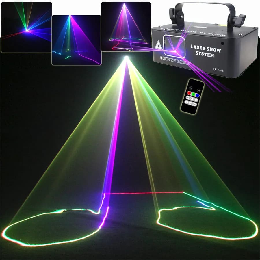 500mW RGB Fascio Laser Barra luminosa da palcoscenico Linee di scansione Effetto DMX Suono DJ Dance Home Party Disco Holiday Lamp Show X1RN8