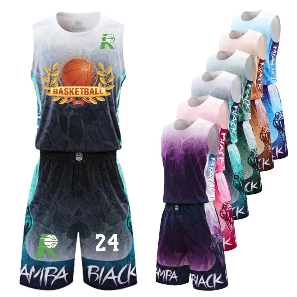 4XS-7XL maglia da basket oversize per uomo bambini 2023 nuovo in 2 pezzi camicia e pantaloncini abbigliamento sportivo uniforme da basket per bambini
