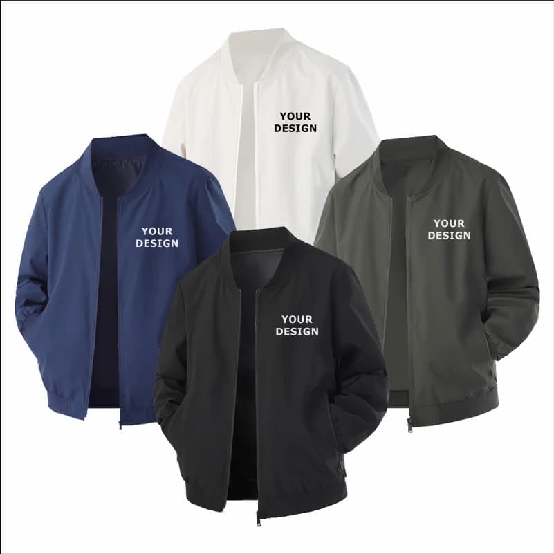 Giacca da uomo Giacche da baseball a maniche lunghe Giacca a vento da uomo Giacca a vento con cerniera Capispalla maschile Abbigliamento Personalizza
