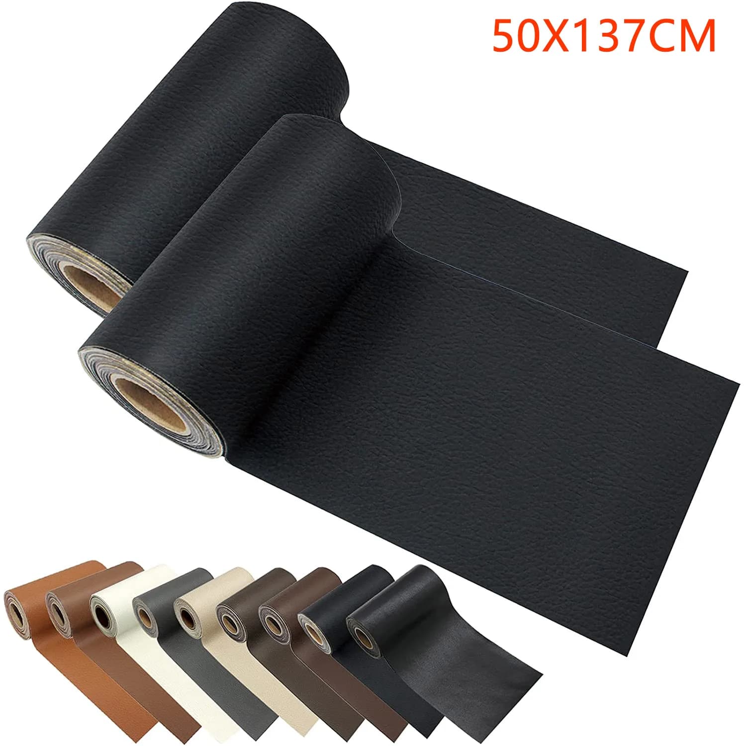 50x137 cm Scarpe per mobili autoadesive Patch di primo soccorso Patch in pelle Patch nera fai da te Divano Nastro in PU Kit toppe autoadesive