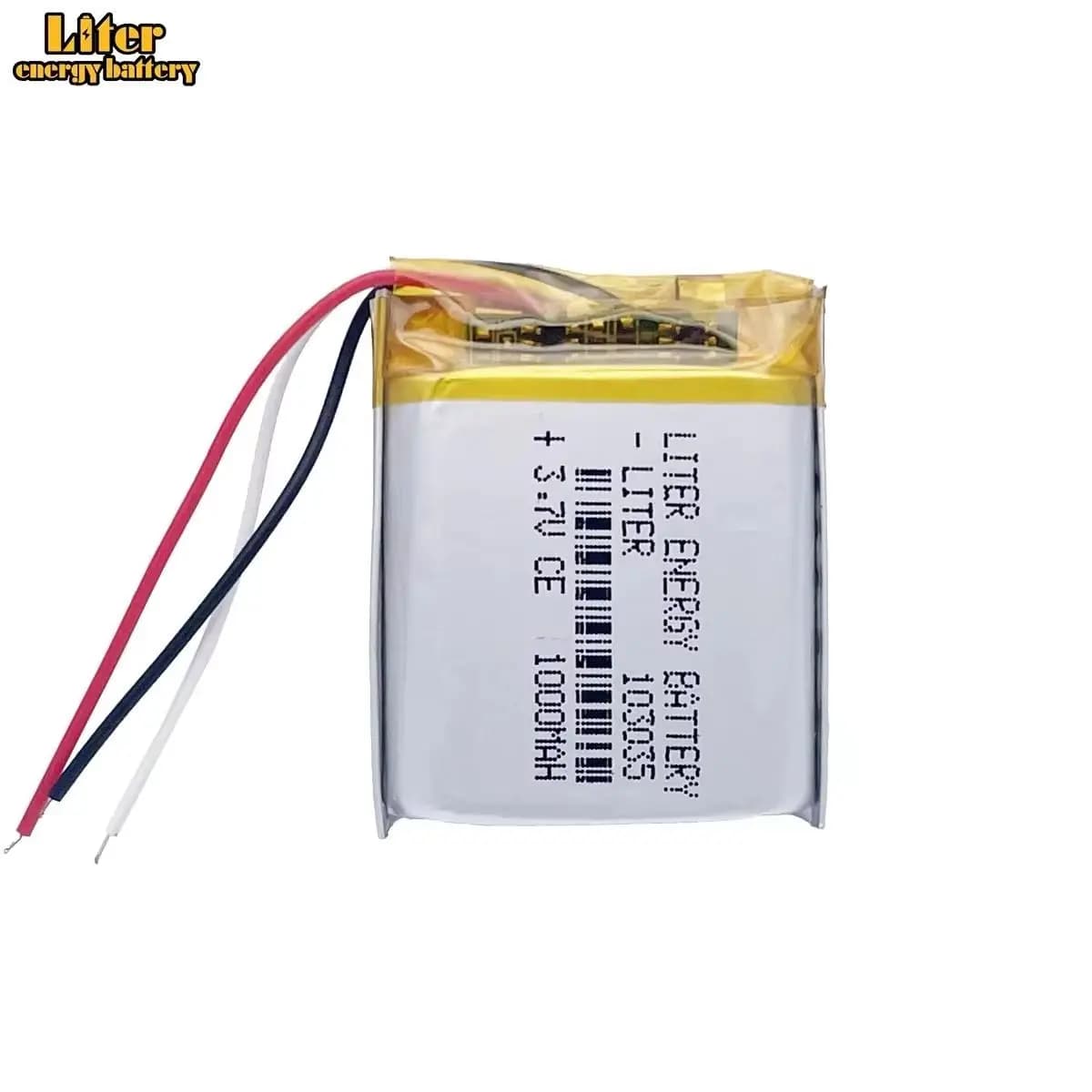 Batteria al Litio di Alta Qualità 3.7V 103035 1000 mAh per Faro, Navigatore GPS, Batterie Generali ai Polimeri