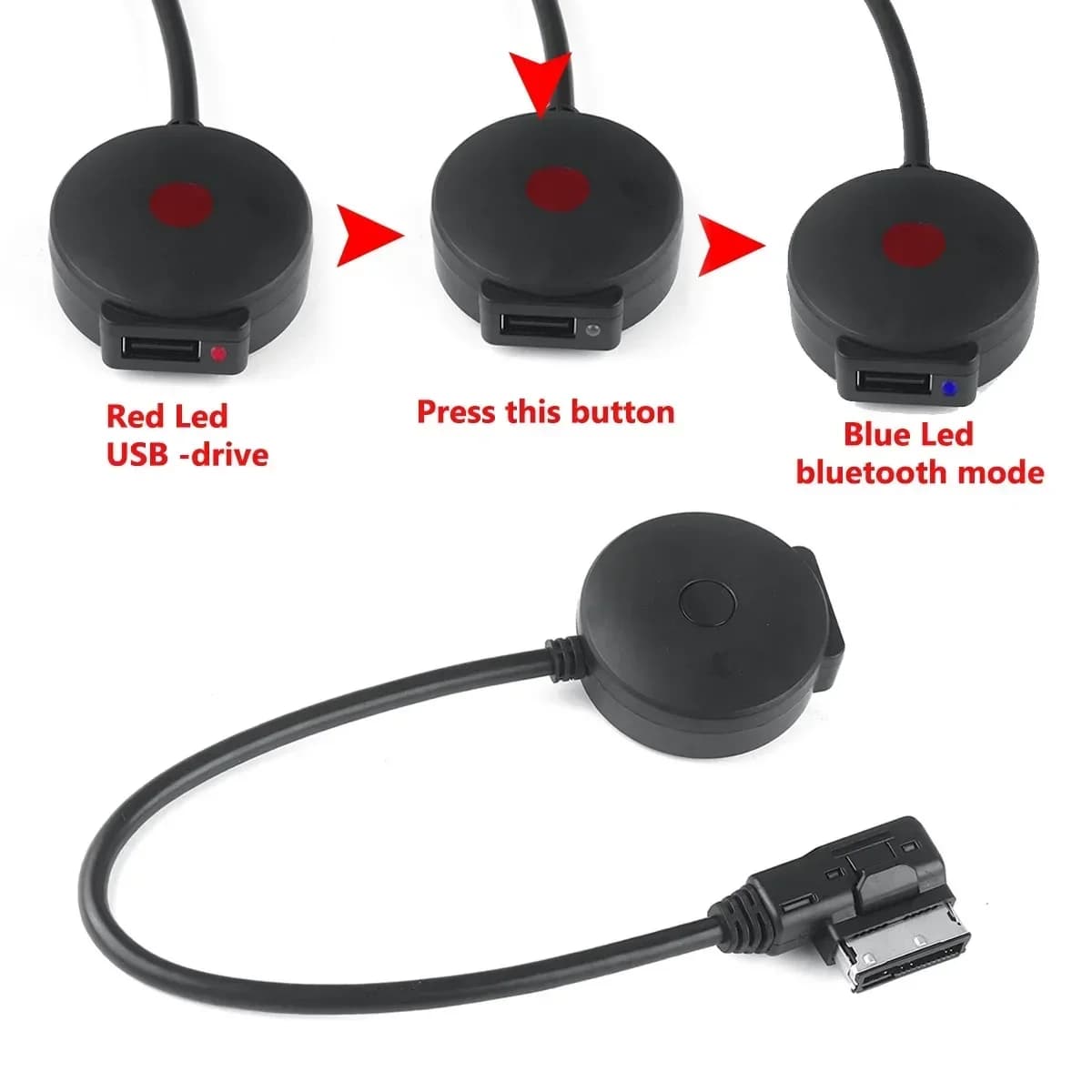 Con 4.0 CSR Chipset Musica multimediale per Benz per VW Per Audi 3G AMI Auto AUX USB bluetooth Adattatore musicale Cavo Aux 3G MMI MDI