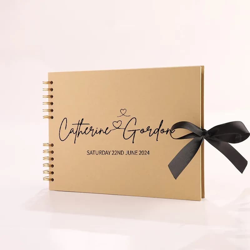 Libro degli ospiti per matrimonio personalizzato, album fotografico per la pulizia, firma, regalo di anniversario per lei, copertina per album, libro