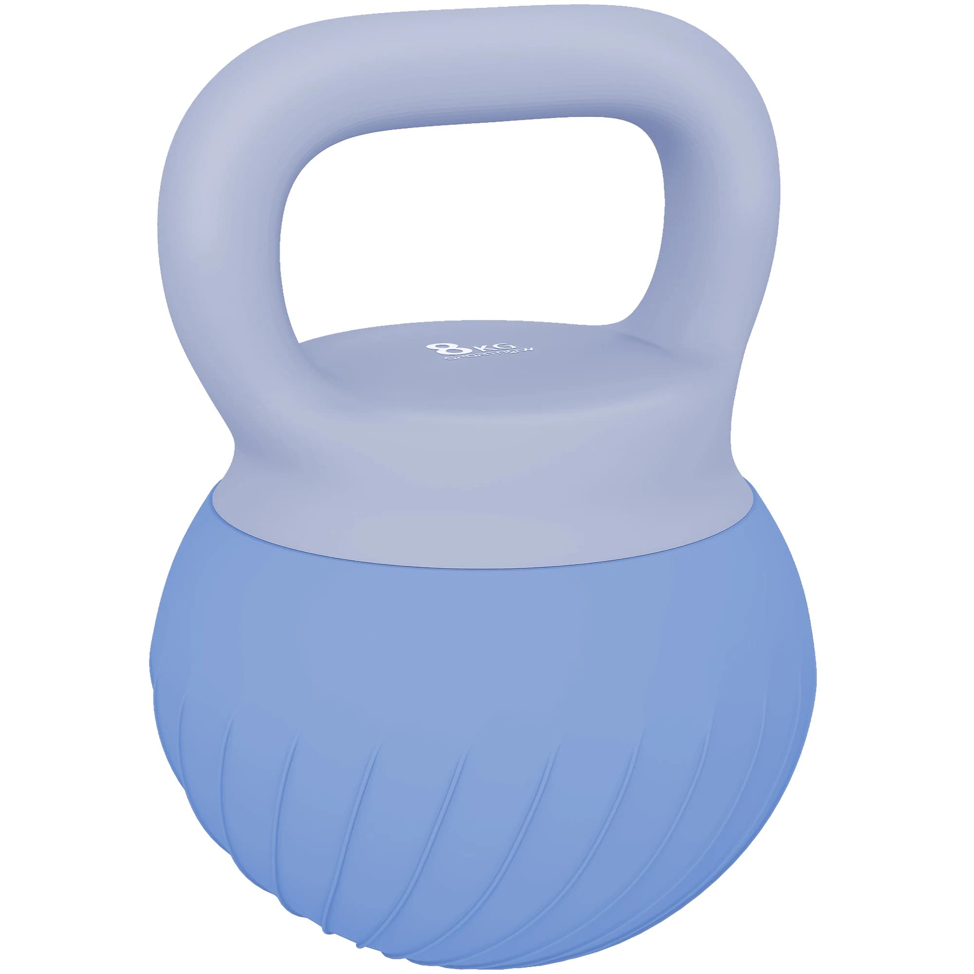 SPORTNOW Kettlebell da 8 kg, Manubrio con Impugnatura Ergonomica Antiscivolo, Manubrio a Forma di Palla, Allenamento di Forza, Workout, Blu