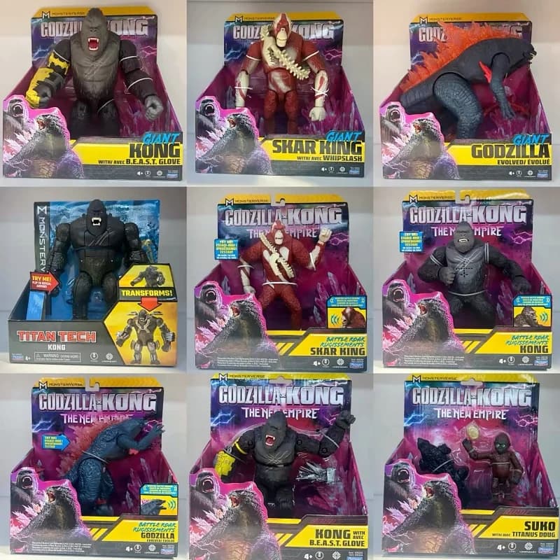 2024 Compagno di giochi Godzilla Wars King Kong 2 Mini Collezione Stone Musume Lucertola Gorilla Piccolo Scimmia Giocattolo Da Collezione Modello