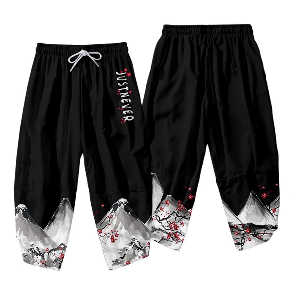 Pantaloni Kimono stile giapponese Set uomo Cosplay tradizionale samurai tailandese pantaloni Harem Harajuku streetwear pantaloni da uomo vintage
