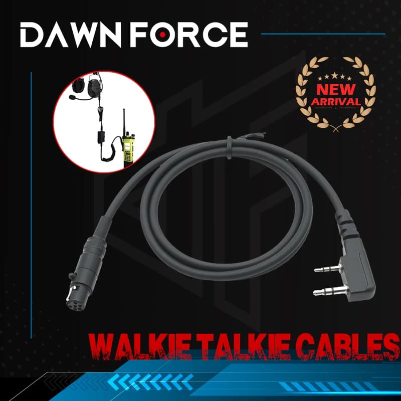 Per FCS-TACTICAL AMP Cuffie tattiche V20 V60 PTT Connect Cavo Adattatore Connettore Standard KN6 a BAOFENG KENWOOD TYT