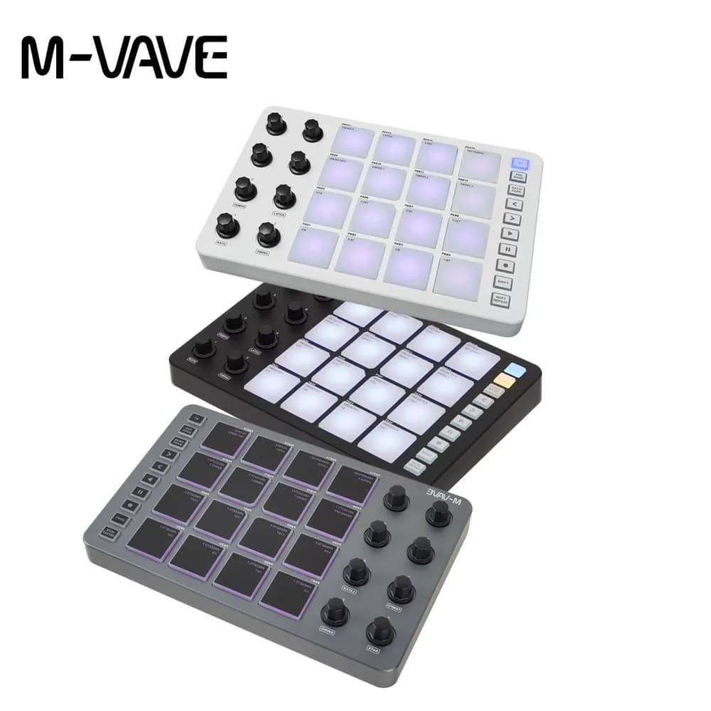 M-VAVE SMC-PAD, controller MIDI a 16 pad, interfaccia USB-C, beat maker portatile e interfaccia di uscita da 3,5 mm