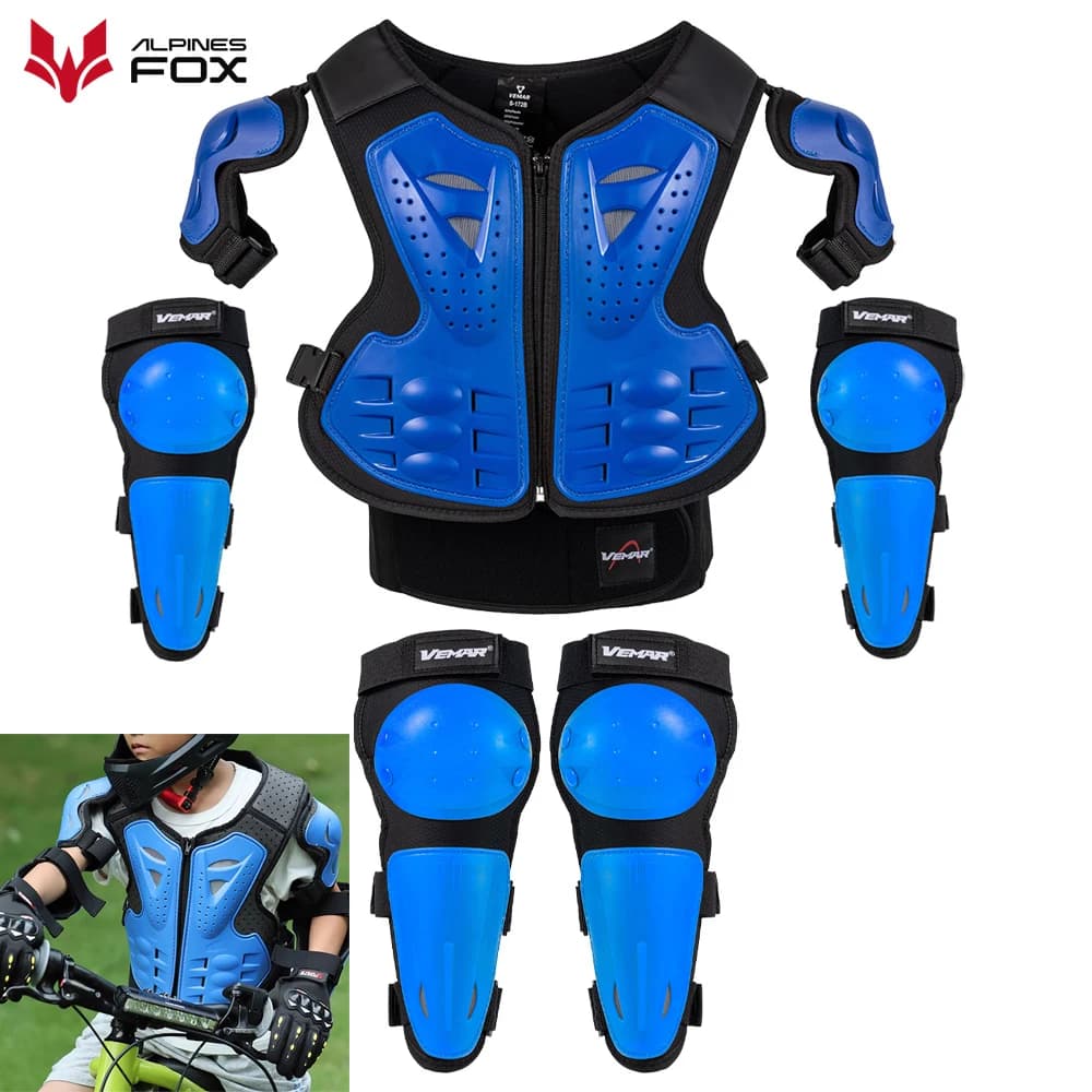Ragazzi Ragazze Pattinaggio completo per il corpo Sci Armatura Bambino Bambini Gioventù Motocross Downhill Gilet Armatura Giacca Petto Colonna