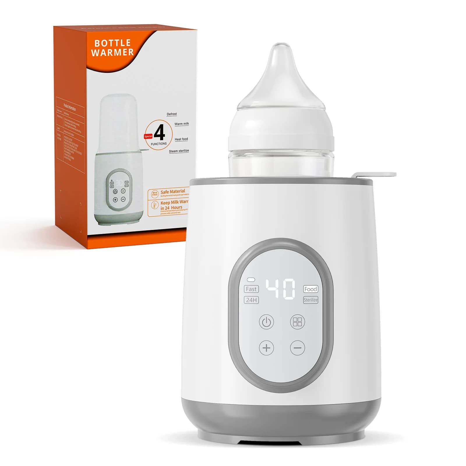 Sterilizzatore scaldabiberon Scaldalatte multifunzione per latte materno Controllo accurato della temperatura Riscaldatore per biberon Articolo per