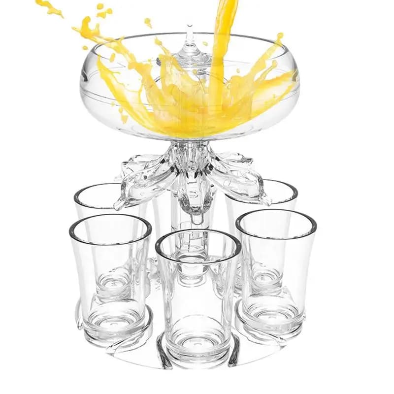 6 dispenser per bicchierini e dispenser per riempire colpi di liquidi, dispenser per festival, accessori per feste, giochi, strumenti per bere
