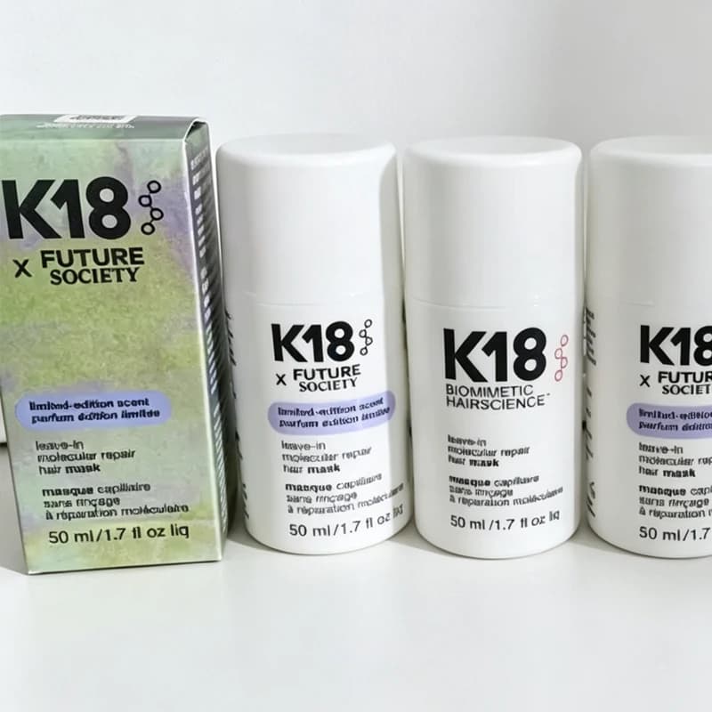 K18 Nuova Maschera per Capelli alla Cheratina Molecolare Senza Risciacquo 50ml, Ammorbidisce e Ripara i Capelli Danneggiati, Trattamento Profondo per