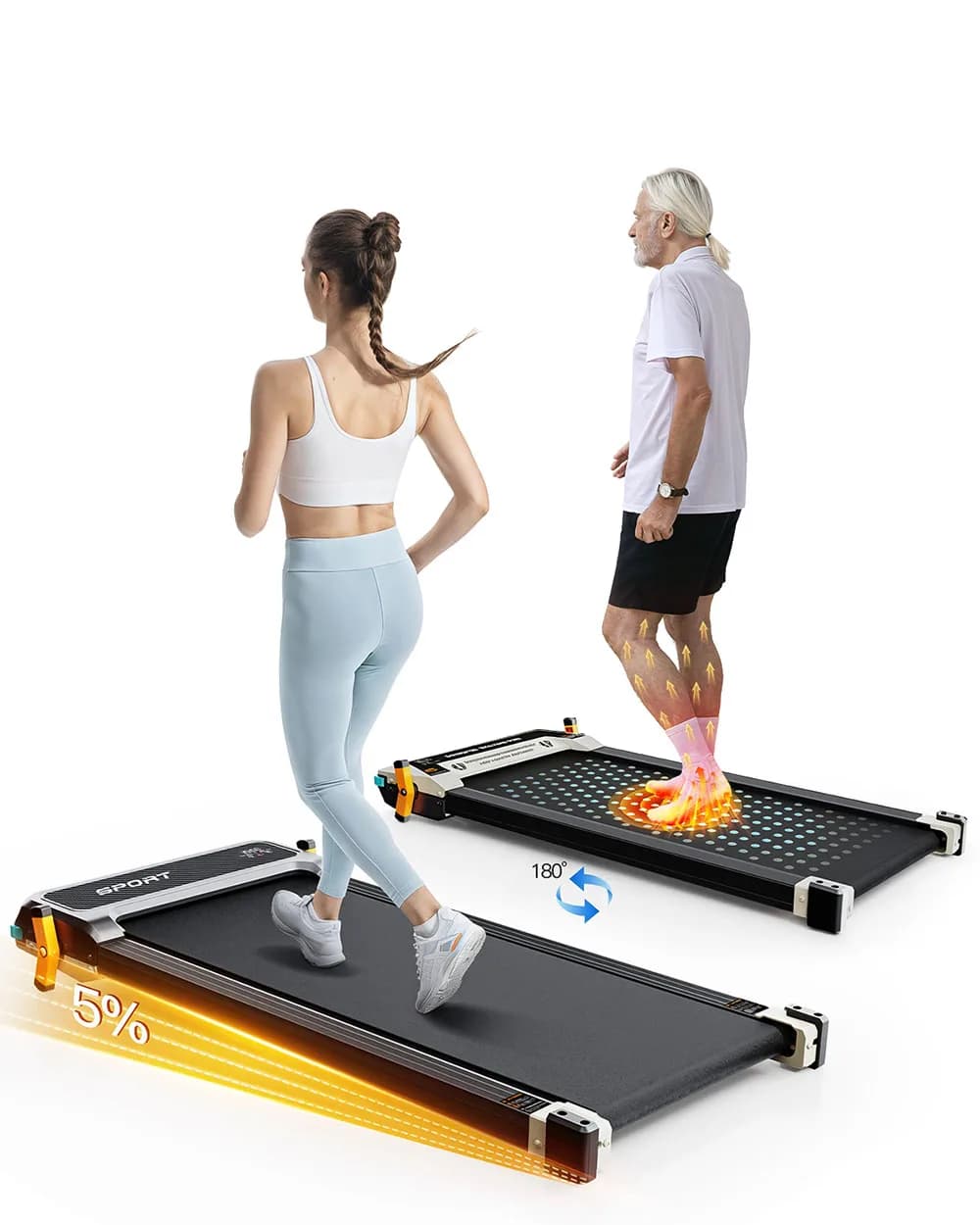 Tapis Roulant Bifacciale Akluer 520A-A con Funzione Massaggio, Spedizione dall'UE