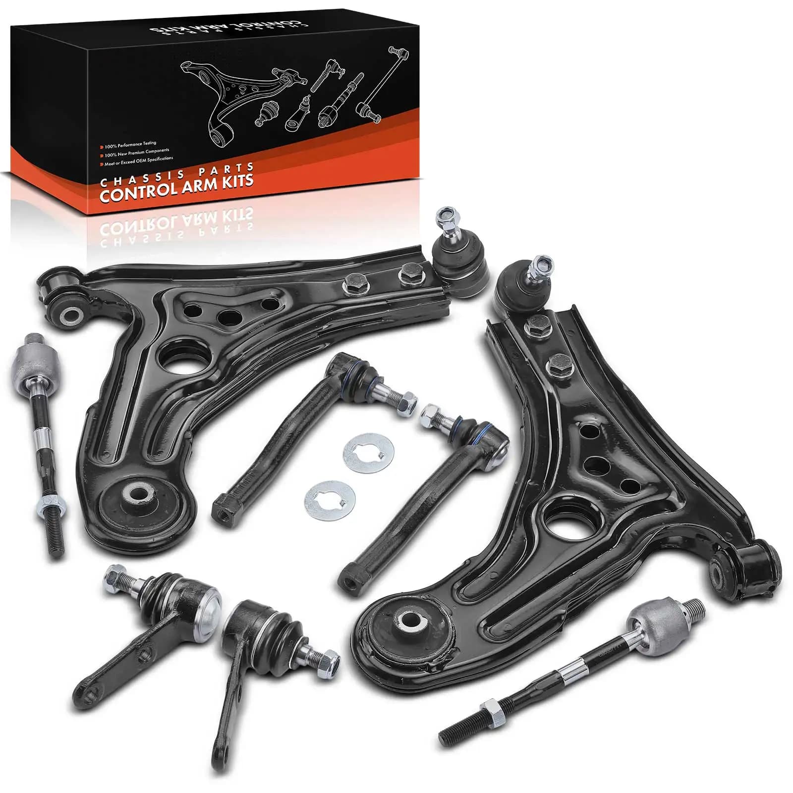Set di 8 bracci di controllo Frankberg per asse anteriore, sinistro e destro, per Chevrolet Aveo T300 Daewoo Kalos 1.2-1.6L ES800033
