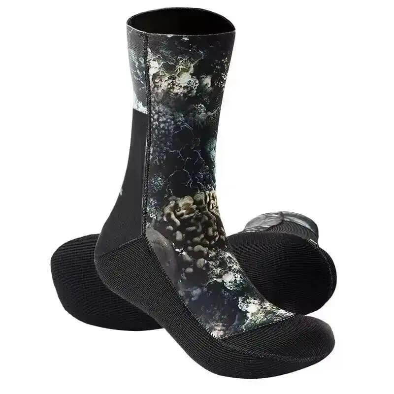 Calzini da sub in neoprene CR 3mm 5mm Calzini da sub in neoprene Tenere al caldo Calzini da sub antiscivolo mimetici 2026 Nuovi calzini
