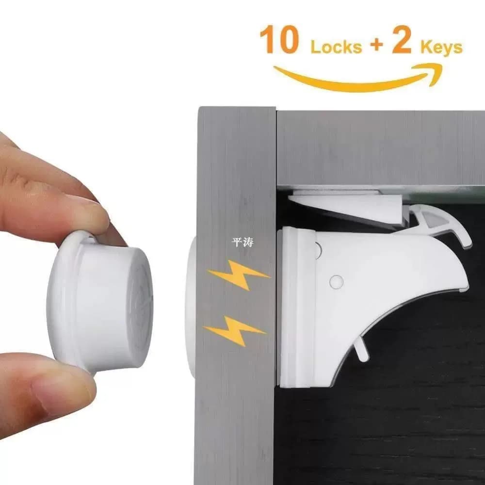 Chiusura a scatto del cassetto porta dell'armadio limitatore di sicurezza per bambini magnetico protezione per bambini serratura di sicurezza per
