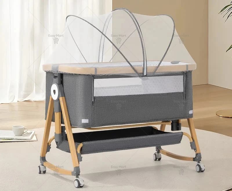 Culla Pieghevole Regolabile per Neonati, Lettino Portatile e Multifunzionale, Culla per Bambini con Altezza Regolabile per un Facile Sonno