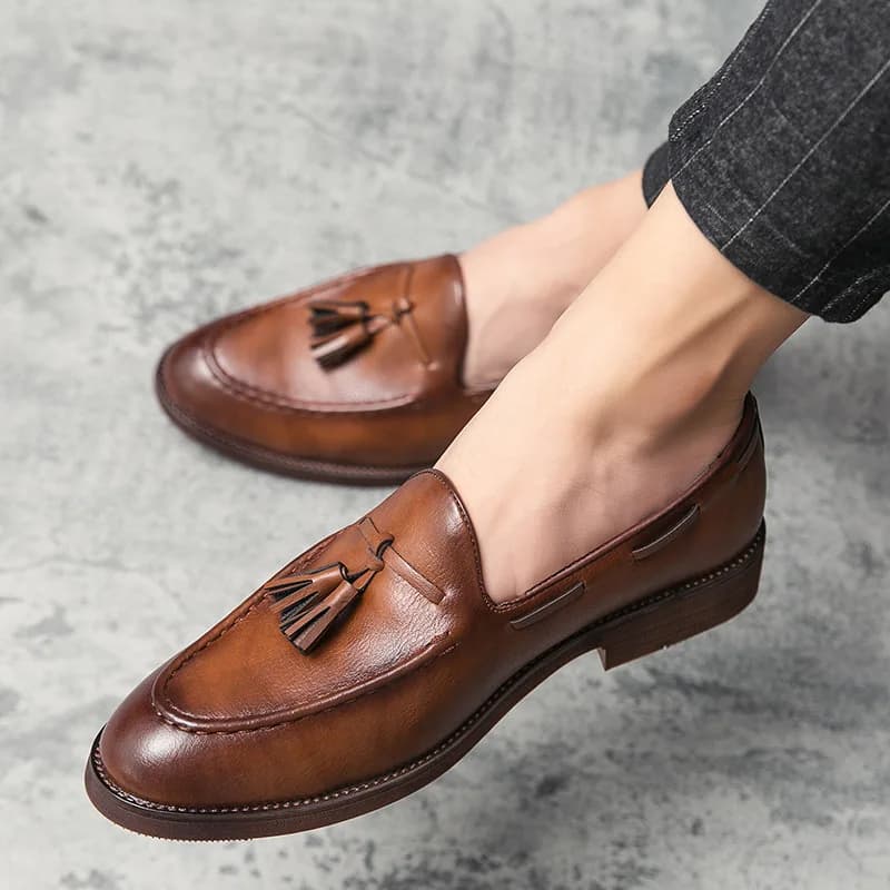 Mocassini con nappe Scarpe da uomo Slip on Mocassini da guida Scarpe comode da uomo in pelle per uomo Scarpe casual da uomo moda outdoor fg6