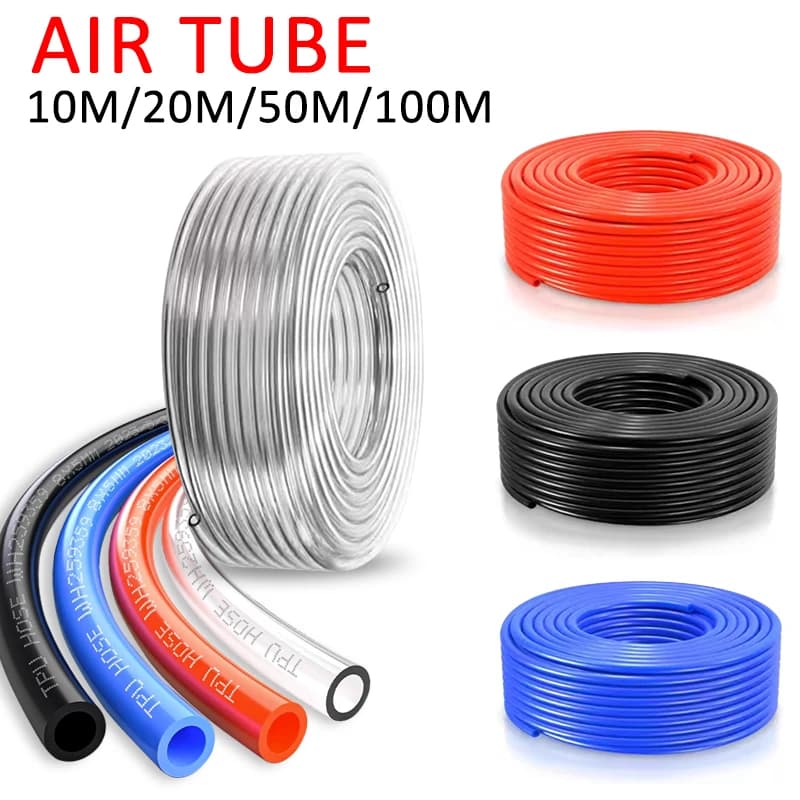 Tubo pneumatico in plastica per tubo dell'aria da 10 m/20 m/50 m/100 m 4mm 6mm 8mm 10mm 12mm Tubo flessibile dell'aria Tubo pneumatico Tubo in