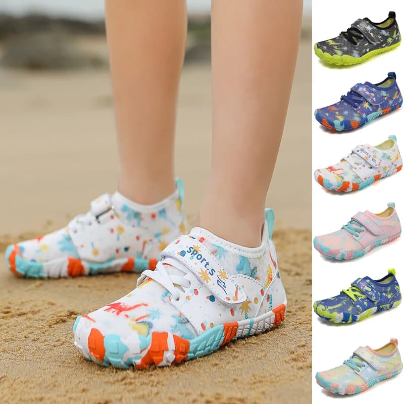 Scarpe da trampolino con suola in gomma antiscivolo antitaglio per bambini Sandali da spiaggia Scarpe da piscina ad asciugatura rapida Scarpe da acqua