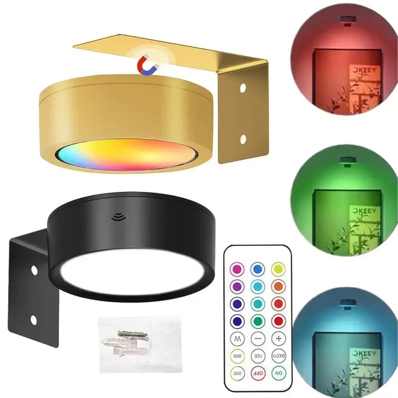 Luci da parete a LED Luci da esposizione artistiche per pittura dimmerabili RGB a 13 colori Faretto magnetico per decorazioni ambientali (alimentato a