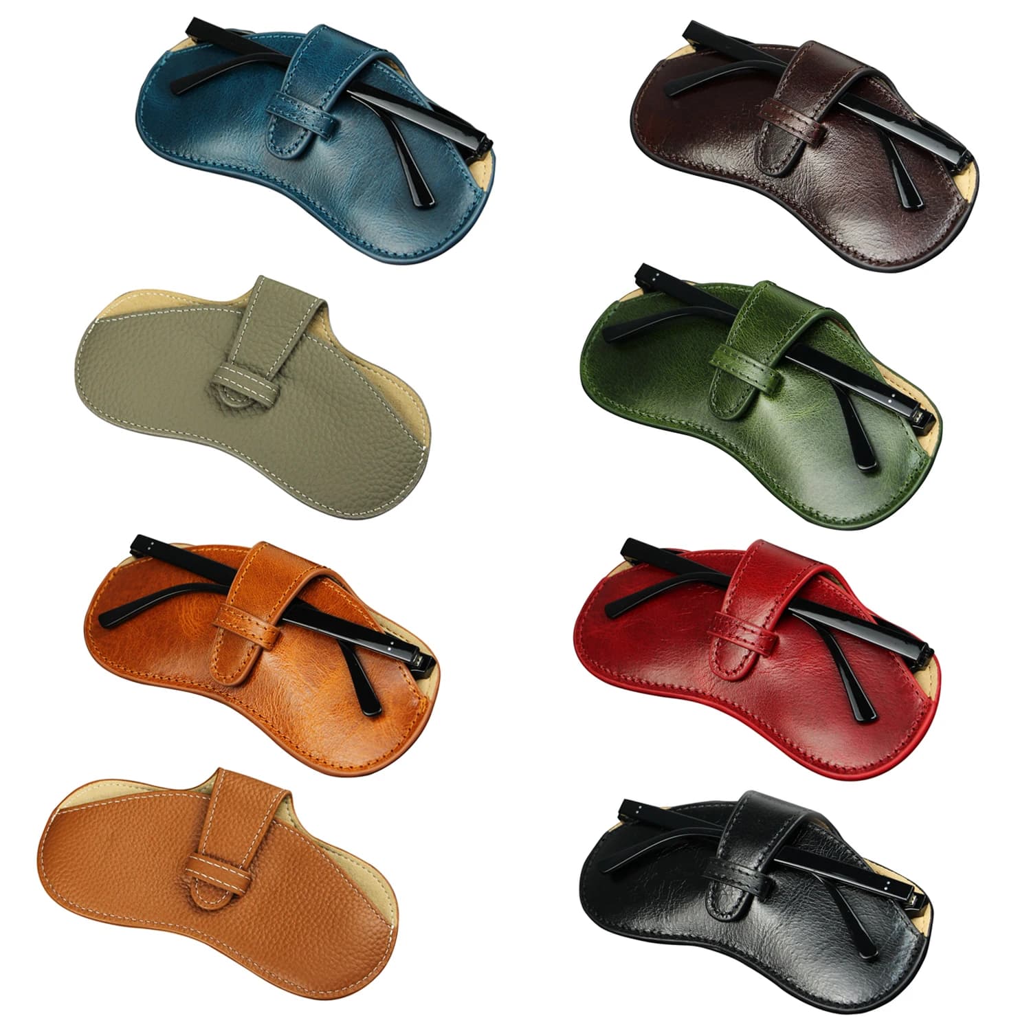 Custodia per occhiali in vera pelle custodia per occhiali custodia per occhiali, per uomo e donna custodia per occhiali custodia per occhiali custodia