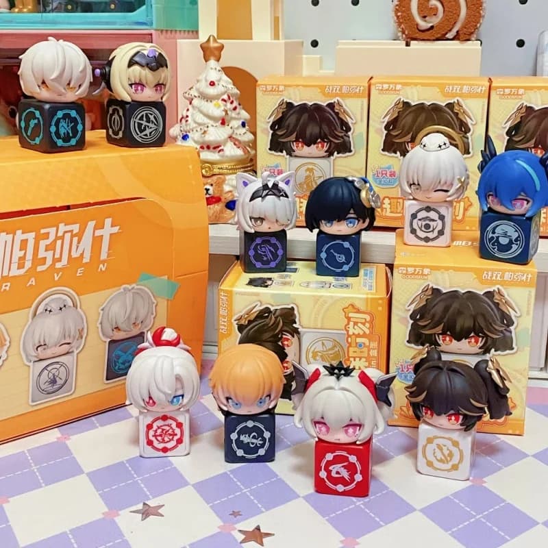 Stock Originale Card.Fun Kuro Punishing: Gray Raven Fun Moments Series Blind Box, Mini Decorazione da Scrivania con Personaggi Carini, Regali a
