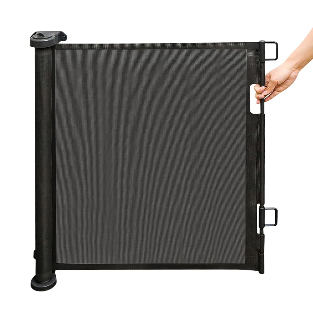 Cancelletto di Sicurezza Retrattile per Bambini e Animali Domestici, 0-150cm, per Scale, Corridoi e Porte, Uso Interno ed Esterno