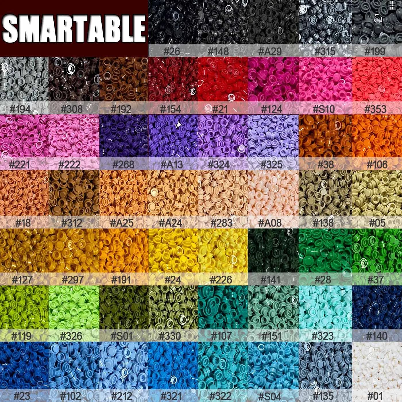 Bulk Acquista Piastra 1x1 Rotonda FAI DA TE Pixel Art Remix 53+ Colori Building Block MOC Parti di Mattoni Mosaic Maker Giocattoli 4073/6141 4600