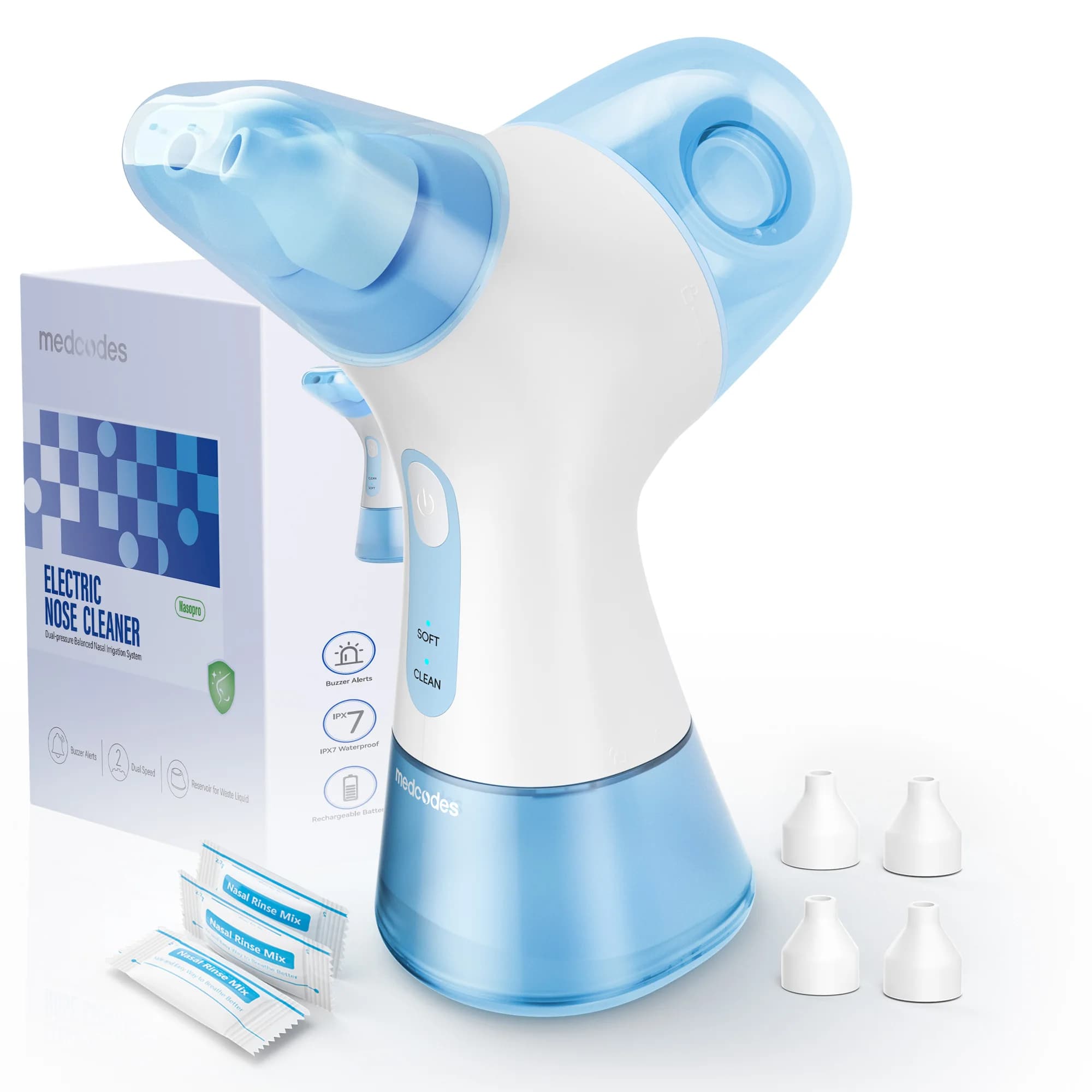 Sistema di Irrigazione Nasale con Serbatoio d'Acqua e Serbatoio di Raccolta dei Rifiuti - Pulitore Nasale per Seno Nasale e Sollievo da Allergie