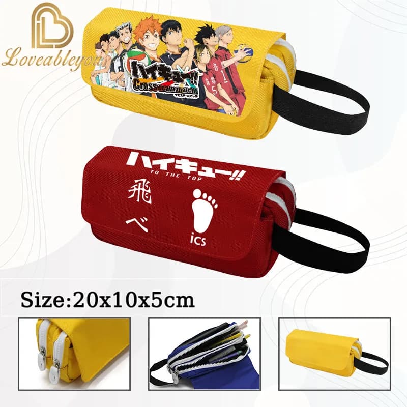 Anime Haikyuu cartoni animati modello figura astuccio Luciah Dalyn sacchetto di immagazzinaggio della scatola di cancelleria per studenti in