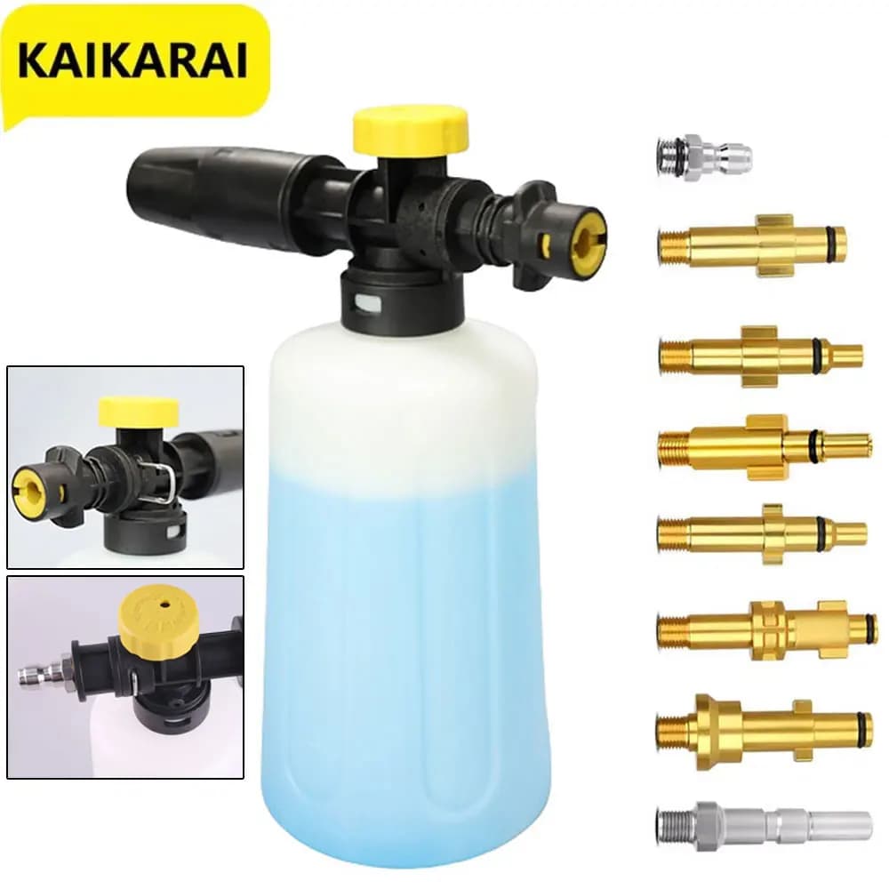 Pistola per lavaggio auto in schiuma per cannone da neve adatta per Huter Nilfisk Parkside Lavor Karcher K2 K3 K4 K5 K6 K7 pistola ad acqua