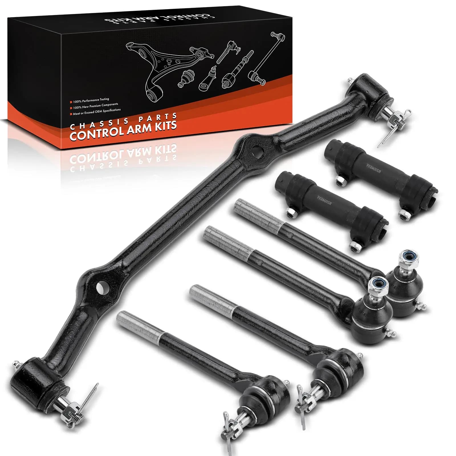 Set di 7 bracci di controllo per sospensione anteriore Frankberg per Chevrolet Blazer S10 Extended Cab Pickup, 1982–2003, numero OEM 8260549360,