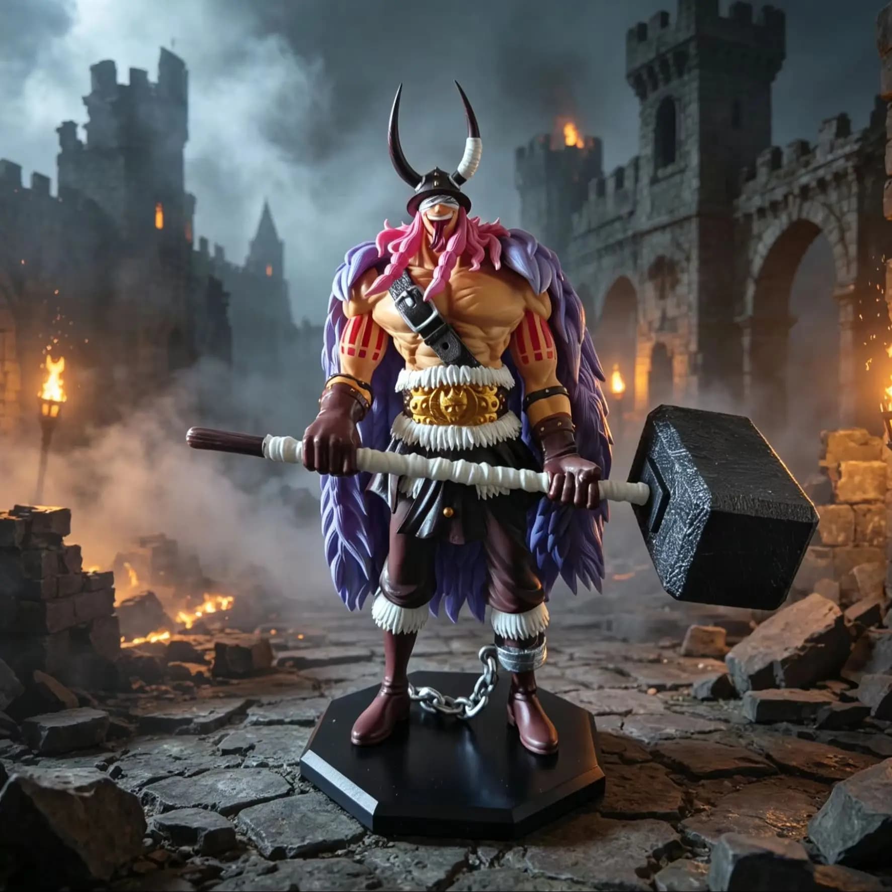 Statua in Resina del Gigante Guerriero Principe Loki di One Piece