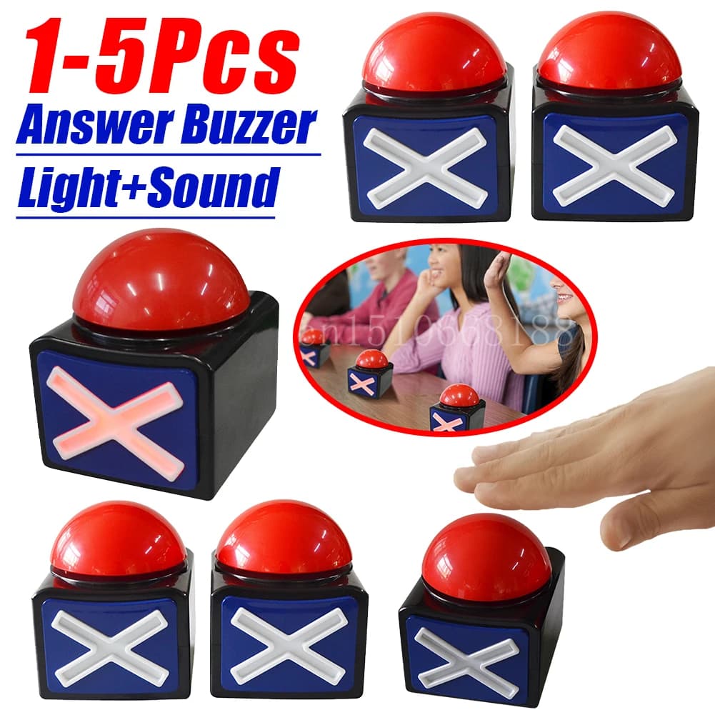 Cicalino di risposta del gioco rosso con pulsante di risposta del concorso sonoro e luminoso Trivia Quiz Got Talent Buzzer per concorso/spettacolo di