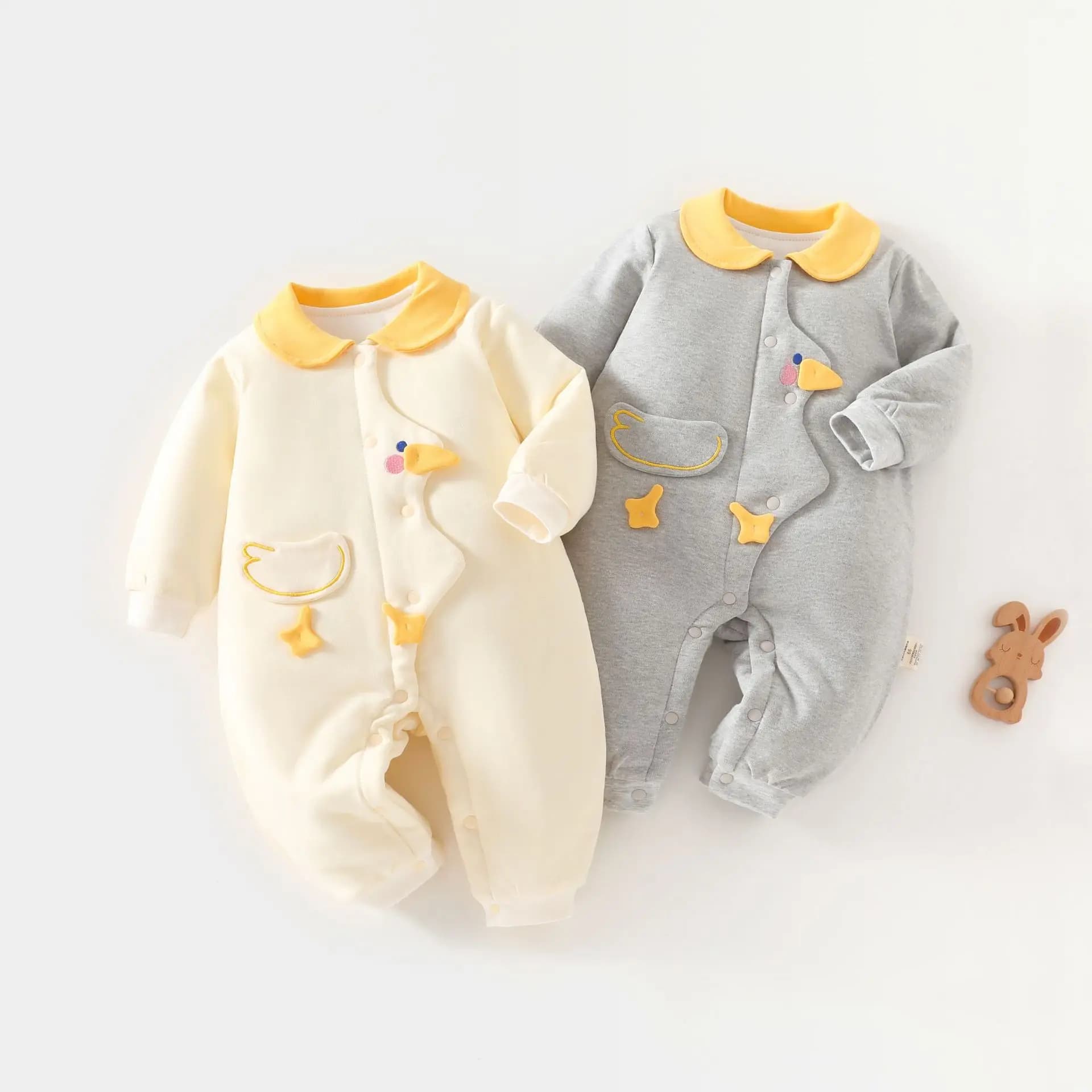Tutina in Cotone 100% per Neonati, Imbottita e Ispessita per Autunno e Inverno